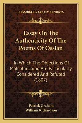 Libro Essay On The Authenticity Of The Poems Of Ossian: I...