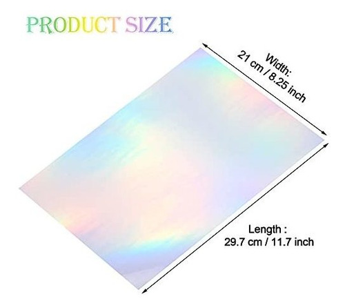 24 Hojas De Superposicion Holografica Transparente A4