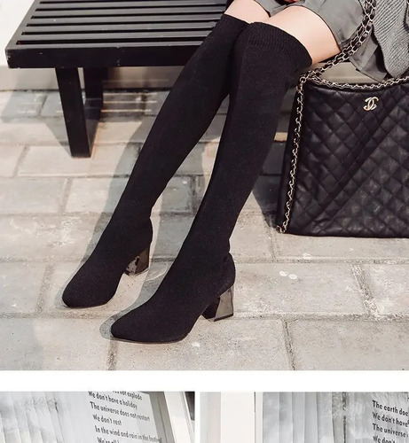 Botas De Tacón Alto Por Encima De La Rodilla Para Mujer, De