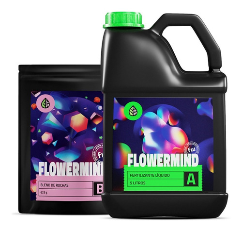 Kit Nutrição Fertilizante Flowermind G - 5 Litros 625 Gramas