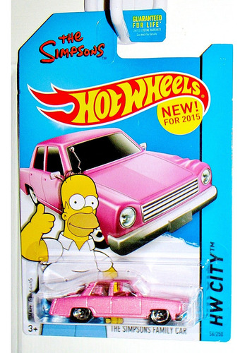 Hot Wheels  Hw City The Simpsons Family Car 56/250, Rosa