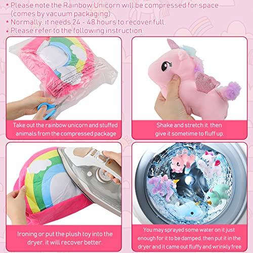 Conjunto De 6 Juguetes De Peluche De Unicornio Aoriher Con