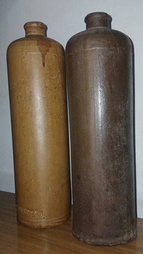 Antiguas Botellas De Ginebra Peters Ceramica (Usado)