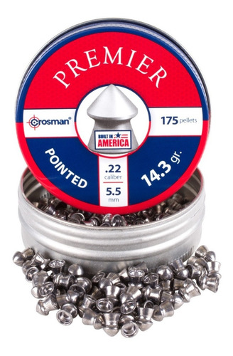 Pellets Crosman Premier Pointed 14.3gr 175pz .22/ 5.5mm Xt C