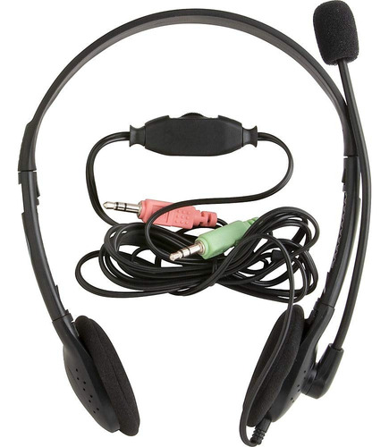 Auricular Estereo W Microfono 71  Cord Bk Negro