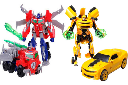 Transformers Bumblebee Optimus Prime X2 Juguete Gigante