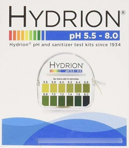 Ph. Tiras De Prueba De Cinta Papeles Hydrion Dispensador Hec