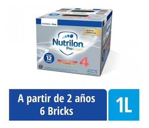 Imagen 1 de 2 de Leche de fórmula líquida Nutricia Bagó Nutrilon Profutura 4  en brick 6 unidades de 1L a partir de los 2 años