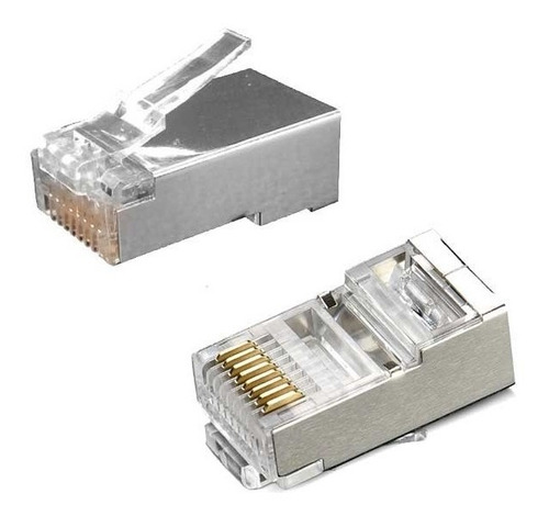 Conectores Rj45 Cat 5e Blindados (100 Unidades) Wireplus