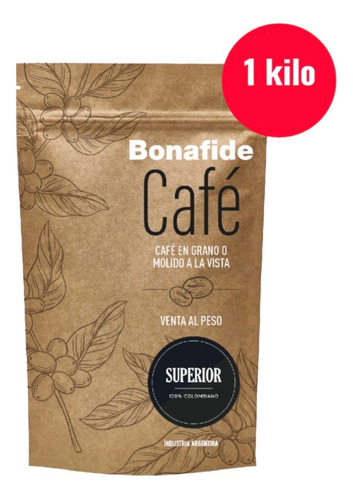 Cafe 100% Colombiano Tostado Bonafide Superior 