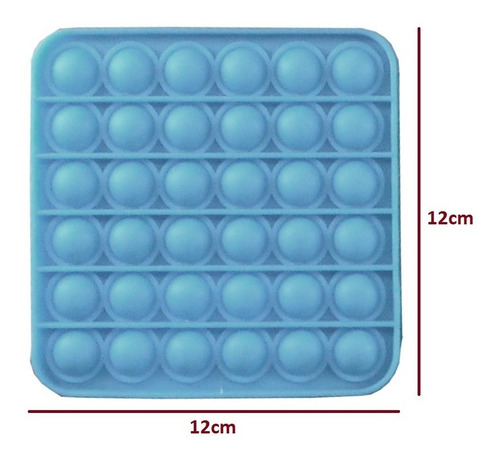 Imagem 3 de 3 de Pop It Fidget Toys Brinquedo Anti Stress Quadrado Azul