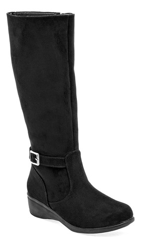 Bota Larga Gamuza De Been Class Para Mujer Negro 16902 T7