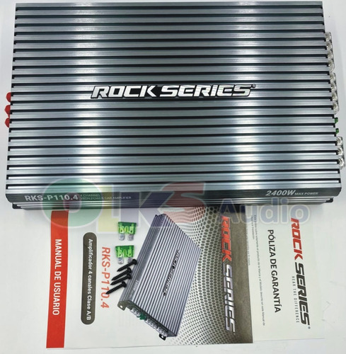 Imagen 5 de 8 de Amplificador De 4 Canales Clase A/b De 450 Watts Rms A 4 Ohm X 2, 1100 Watts Maximons Rock Series Modelo: Rks-p110.4