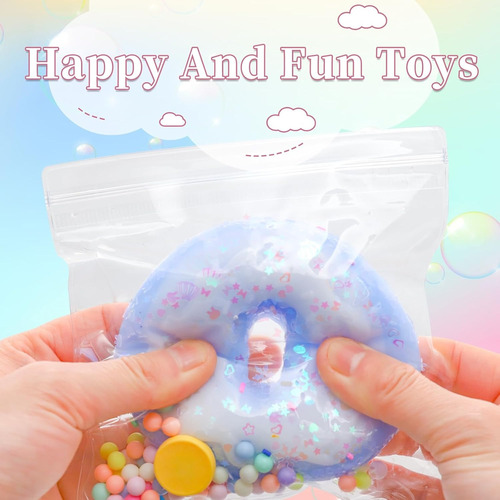 4 Piezas Squeeze Donuts Squishy Toy Para Aliviar El Estrés