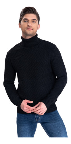 Sweater Lana Hombre Cuello Subido Beatle