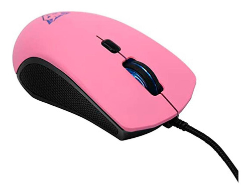 Mouse Gamer Optico Ocelot Rgb 3200dpi Alambrico 6 Botones Color Rosa