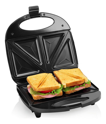 Sanwichera Doble Rebanada Antiadherente Taurus Cosmos 750w Color Negro