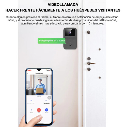Timbre M6 Inteligente Vídeo 2.4g Wifi Timbre Inteligente Inalámbrico Exterior Con Audio Cámara 1 Transmiso 1 Rec