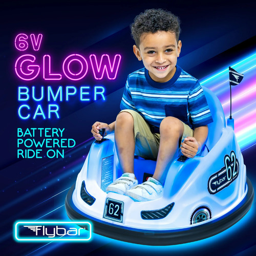 Carro De Bateria Bumper Flybar 6v Para Niño Pequeño Azul