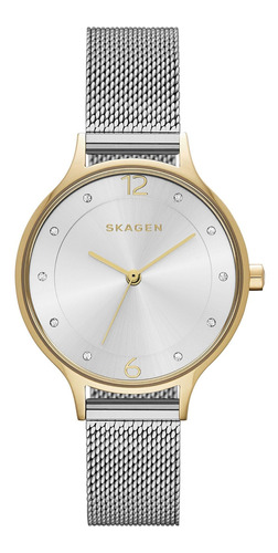 Reloj Mujer Skagen Skw2340 Cuarzo Pulso Plateado En Acero