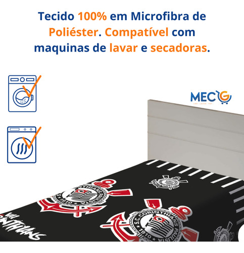 Cobertor Vai Corinthians Manta Quente Cama Solteiro Curintia