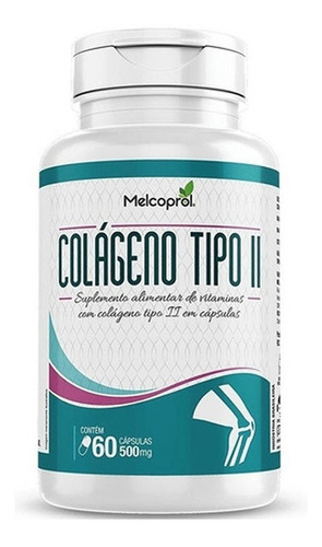 Suplemento en cápsula Melcoprol  Colágeno Tipo II en pote de 30g 60 un