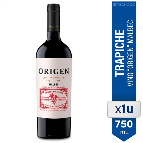 Vino Tinto Trapiche Origen Malbec Botella - 01almacen