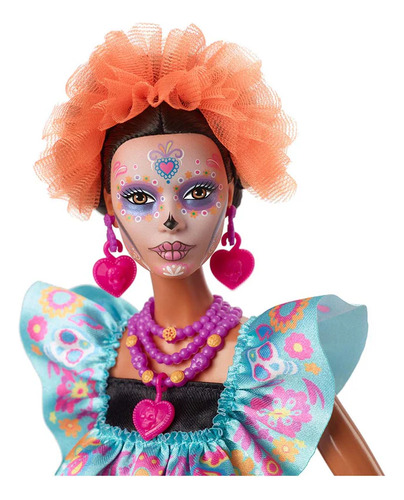 Muñeca Barbie Día De Muertos 2024 Con Vestido Negro