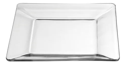 Platos de cristal cuadrados hotsell