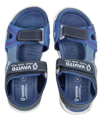 Sandalia Para Niño Vavito Color Azul Casual Juvenil T22-25