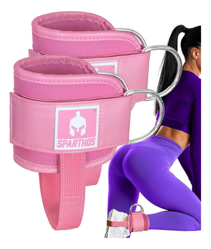 Sparthos Kickback - Correas De Tobillo Para Máquinas De Cable, Accesorio De Tobillo Para Entrenamiento En Máquina De Gimnasio, Cables De Peso, Accesorios De Correa De Tobillo Para Ejercicio De