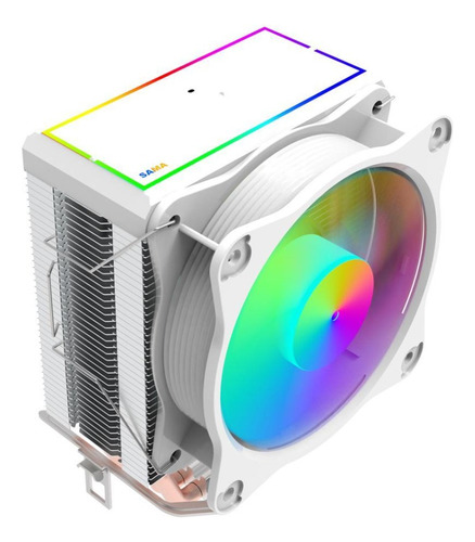 Enfriador De Aire Sama Cpu Ka450dw Blanco Rgb 4 Tubos De Cob