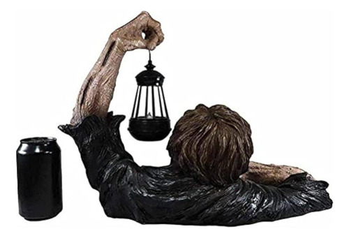 Decoração De Resina De Lanterna Zumbi De Halloween