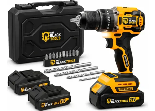 Parafusadeira Furadeira De Impacto Profissional Sem Fio 2 Baterias 21v Com Maleta Tb-21y
