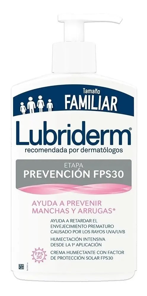 Crema para cuerpo Lubriderm Etapa Prevención Fps 30 en dosificador 750mL