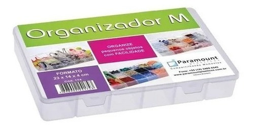 Kit 5 Estojo Organizador M Com Divisorias Parafusos Micanga