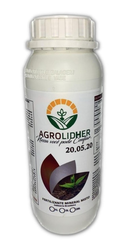 Adubo Fertilizante Liquido Npk 20.05.20 1l Rende 200l- Vd01 