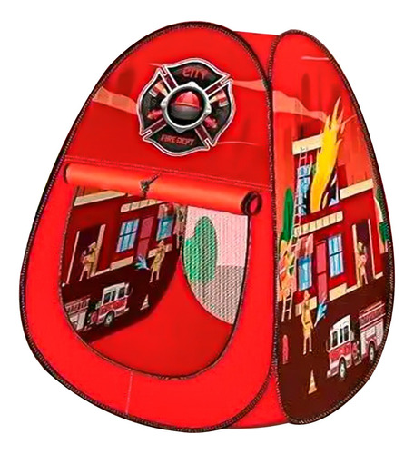 Carpa Infantil Piscina 100 Pelota Bomberos Juego Niños