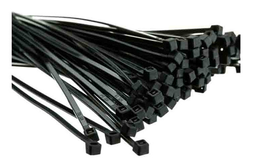 Tirraje Amarre Plástico Cable 20 Cm Negro