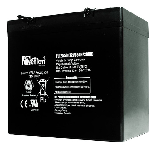 Batería Agm Netion 12v/55ah Libre De Mantenimiento