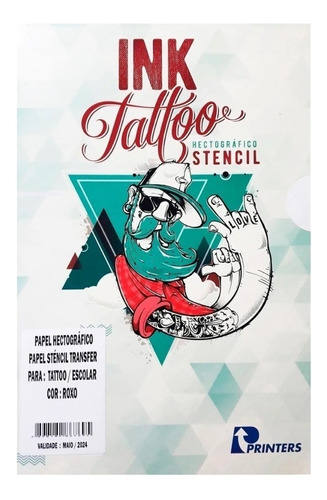 Papel Hectográfico Stencil Para Tatuagem Franklin 50 Folhas