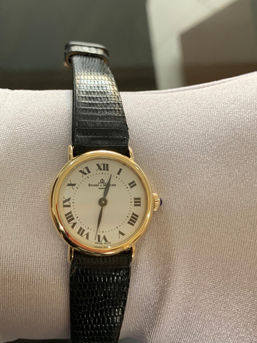Baume & Mercier Ladies Ouro Maciço 18k Lindo Cartier Omega Preto Ouro 18k Branco (Usado)