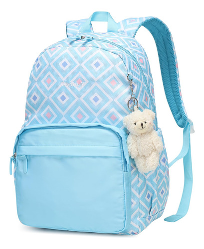 Mochila Escolar Kawaii Carany L-blue Pattern Large 