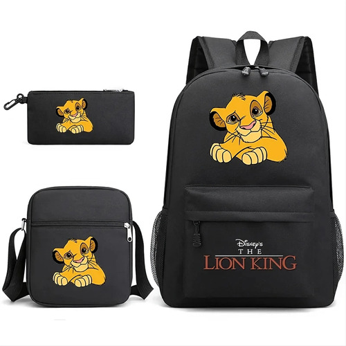 Mochila Escolar O Liceal El Rey León + Morral + Cartuchera 