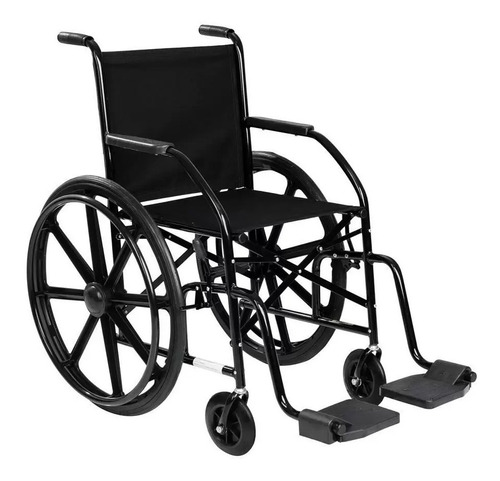 Cadeira De Rodas Cds 101 Aro Nylon Cor Preta Até 85 Kg