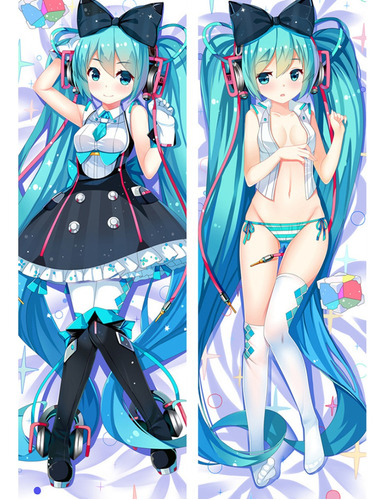 Almohada Hatsune Miku - Vocaloid 70x25cm + Relleno