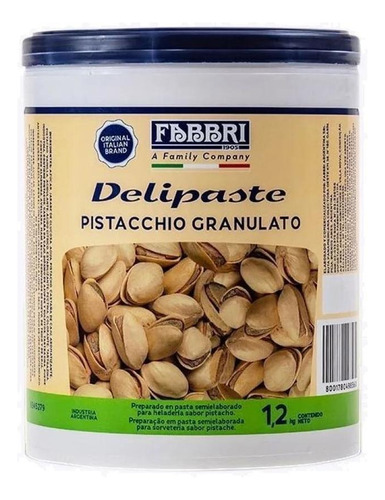 Delipaste Pasta De Pistache Com Pedaços 1,2kg Fabbri