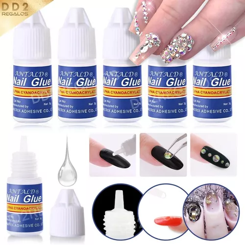 Pegamento nail glue con gotero
