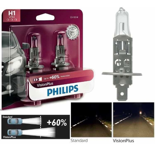 ( 2 ) Focos Halógeno Original Philips Vision Plus H1 12v 55w