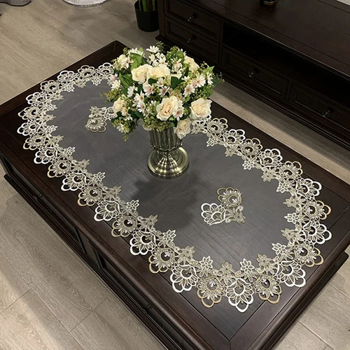 Mantel De Encaje Ovalado Table Runner Para Mesa De Comedor H